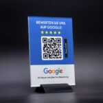 Google Bewertungen Acrylglas Tichaufsteller QR Code DIN A5